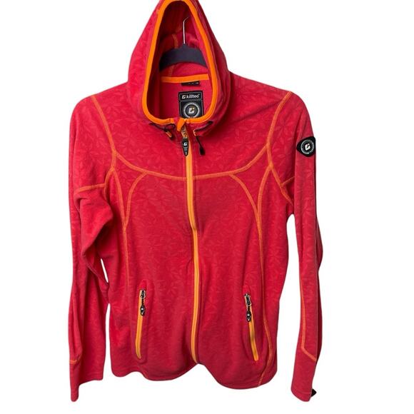 Killtec Fleece Full Zip Hoodie, GorpCore. Outdoor, Athleisure, Active, Poppy, 10 - Picture 2 of 11